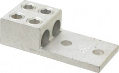 Thomas & Betts - 2 AWG Noninsulated Compression Connection Rectangle Ring Terminal - 1/2" Stud, 5-5/16" OAL x 2-3/4" Wide, Tin Plated Aluminum Contact - Eagle Tool & Supply