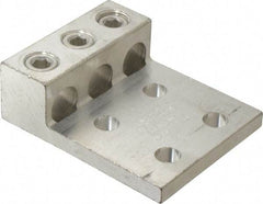 Thomas & Betts - 4 AWG Noninsulated Compression Connection Rectangle Ring Terminal - 1/2" Stud, 4-11/16" OAL x 3-3/4" Wide, Tin Plated Aluminum Contact - Eagle Tool & Supply