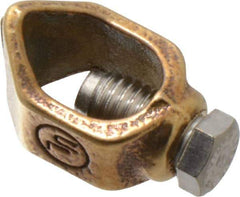 Thomas & Betts - 1/0 to 8 (Solid) AWG Compatible Single-Nut Rod Clamp - Copper Alloy, 2-13/64" OAL, CSA Certified, RoHS Compliant, UL Listed - Eagle Tool & Supply