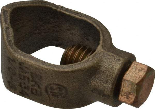 Thomas & Betts - 1/0 to 8 (Solid) AWG Compatible Single-Nut Rod Clamp - Copper Alloy, 2-11/32" OAL, CSA Certified, RoHS Compliant, UL Listed - Eagle Tool & Supply