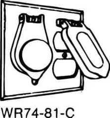 Thomas & Betts - Electrical Outlet Box Stainless Steel Weatherproof Cover - Includes Screw & Sealing Gasket - Eagle Tool & Supply