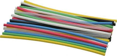 3M - 6" Long, 2:1, Polyolefin Heat Shrink Electrical Tubing - Black, Blue, Clear, Green, Red, White, Yellow - Eagle Tool & Supply