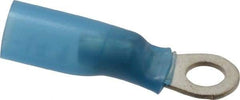 3M - 16-14 AWG Partially Insulated Crimp Connection Circular Ring Terminal - #8 Stud, 1" OAL x 0.31" Wide, Copper Contact - Eagle Tool & Supply