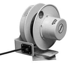 Conductix - 16 AWG, 40' Cable Length, Cord & Cable Reel with Cable End - 3 Outlets, SO Cable, White Reel - Eagle Tool & Supply