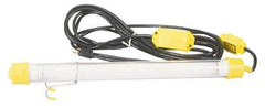 Made in USA - 120 Volt, 15 Watt, Electric, Fluorescent Portable Hook Work Light - 50' Cord, 1 Head - Eagle Tool & Supply