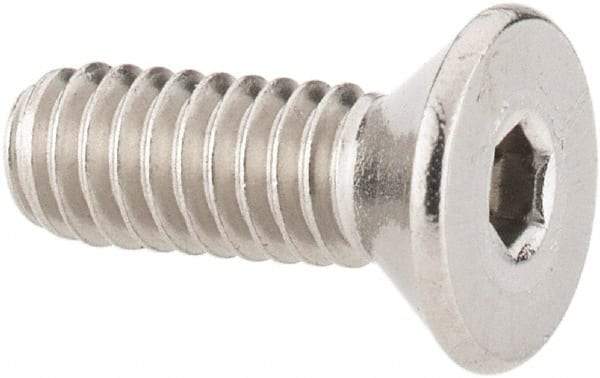 Value Collection - #8-32 UNC Hex Socket Drive, 82° Flat Screw - Grade 316 Stainless Steel, 1/2" OAL - Eagle Tool & Supply
