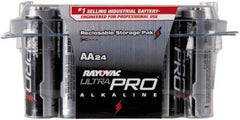 Rayovac - Size AA, Alkaline, 24 Pack, Standard Battery - 1.5 Volts, Button Tab Terminal - Eagle Tool & Supply
