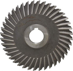 Made in USA - 5" Blade Diam x 7/32" Blade Thickness, 1" Hole, 40 Teeth, High Speed Steel Side Chip Saw - Straight Tooth, Arbor Connection, Uncoated - Eagle Tool & Supply