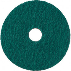 Standard Abrasives - 5" Diam 7/8" Hole 36 Grit Fiber Disc - Very Coarse Grade, Zirconia Alumina, 18,000 Max RPM, Series Z - Eagle Tool & Supply
