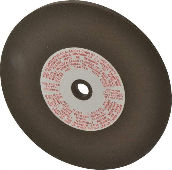 Made in USA - 6" Diam x 1/2" Hole x 1/4" Thick, 80 Grit Surface Grinding Wheel - Aluminum Oxide/Silicon Carbide Blend, Medium Grade, 3,600 Max RPM - Eagle Tool & Supply