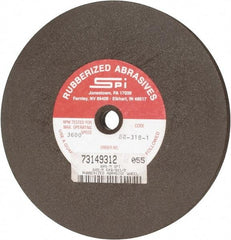 Made in USA - 6" Diam x 1/2" Hole x 3/8" Thick, 80 Grit Surface Grinding Wheel - Aluminum Oxide/Silicon Carbide Blend, Medium Grade, 3,600 Max RPM - Eagle Tool & Supply