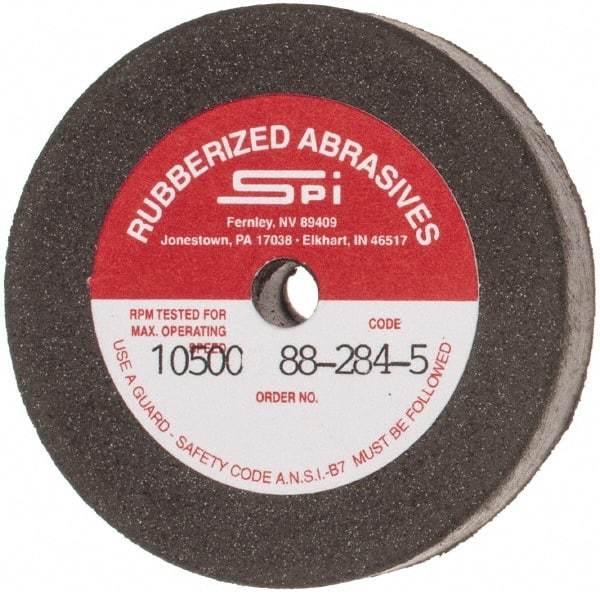 Made in USA - 2" Diam x 1/4" Hole x 3/8" Thick, 80 Grit Surface Grinding Wheel - Aluminum Oxide/Silicon Carbide Blend, Medium Grade, 10,500 Max RPM - Eagle Tool & Supply