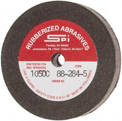 Made in USA - 2" Diam x 1/4" Hole x 3/8" Thick, 80 Grit Surface Grinding Wheel - Aluminum Oxide/Silicon Carbide Blend, Medium Grade, 10,500 Max RPM - Eagle Tool & Supply