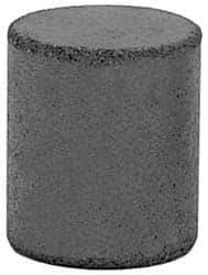 Made in USA - 1" Max Diam x 1-1/2" Long, Cylinder, Rubberized Point - Fine Grade, Silicon Carbide, 1/4" Arbor Hole, Unmounted - Eagle Tool & Supply