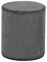 Made in USA - 1" Max Diam x 1-1/2" Long, Cylinder, Rubberized Point - Fine Grade, Silicon Carbide, 1/4" Arbor Hole, Unmounted - Eagle Tool & Supply