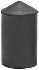 Made in USA - 1" Max Diam x 1-3/4" Long, Cone, Rubberized Point - Coarse Grade, Silicon Carbide, 1/4" Arbor Hole, Unmounted - Eagle Tool & Supply
