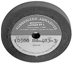 Made in USA - 2" Diam x 1/4" Hole x 1/2" Thick, 46 Grit Surface Grinding Wheel - Aluminum Oxide/Silicon Carbide Blend, Coarse Grade, 10,500 Max RPM - Eagle Tool & Supply