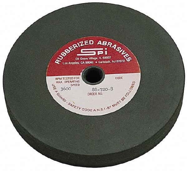 Made in USA - 8" Diam x 1/2" Hole x 3/8" Thick, 240 Grit Surface Grinding Wheel - Aluminum Oxide/Silicon Carbide Blend, Very Fine Grade, 2,600 Max RPM - Eagle Tool & Supply