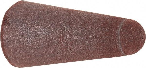 Made in USA - 1" Max Diam x 2" Long, Taper, Rubberized Point - Fine Grade, Silicon Carbide, 1/4" Arbor Hole, Unmounted - Eagle Tool & Supply