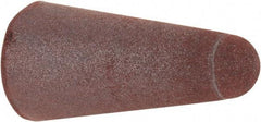 Made in USA - 1" Max Diam x 2" Long, Taper, Rubberized Point - Fine Grade, Silicon Carbide, 1/4" Arbor Hole, Unmounted - Eagle Tool & Supply