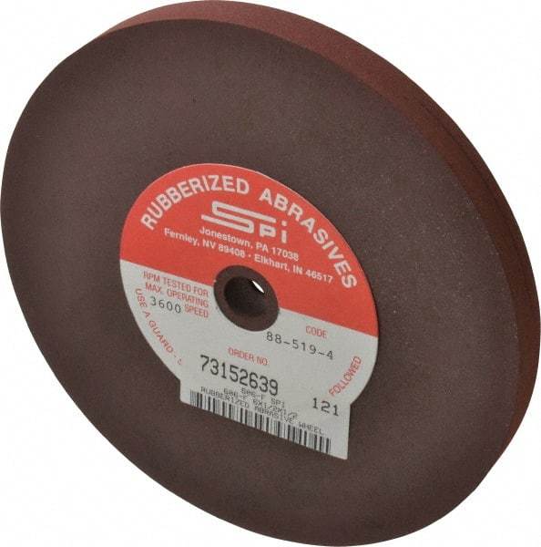 Made in USA - 6" Diam x 1/2" Hole x 1/2" Thick, 120 Grit Surface Grinding Wheel - Aluminum Oxide/Silicon Carbide Blend, Fine Grade, 3,500 Max RPM - Eagle Tool & Supply