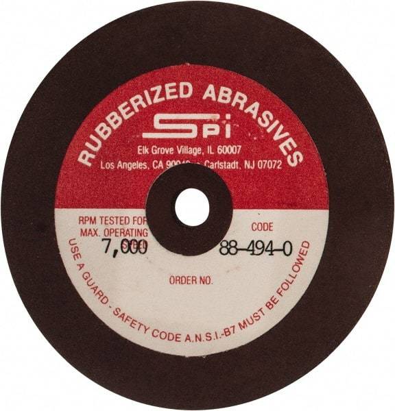 Made in USA - 3" Diam x 1/4" Hole x 1/8" Thick, 120 Grit Surface Grinding Wheel - Aluminum Oxide/Silicon Carbide Blend, Fine Grade, 7,000 Max RPM - Eagle Tool & Supply