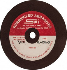 Made in USA - 3" Diam x 1/4" Hole x 1/8" Thick, 120 Grit Surface Grinding Wheel - Aluminum Oxide/Silicon Carbide Blend, Fine Grade, 7,000 Max RPM - Eagle Tool & Supply