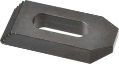 Gibraltar - M6, M8 & M10mm Stud, Steel, Plain Strap Clamp - 21mm Travel, 64mm OAL x 25mm Wide x 13mm High, Black Oxide Finish, Tapered Nose - Eagle Tool & Supply