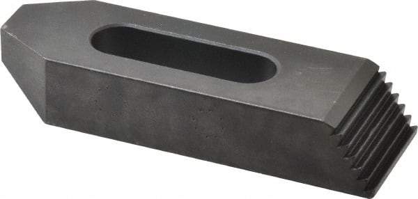 Gibraltar - M12mm Stud, Steel, Plain Strap Clamp - 33mm Travel, 102mm OAL x 32mm Wide x 16mm High, Black Oxide Finish, Tapered Nose - Eagle Tool & Supply