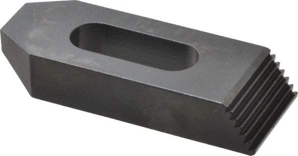 Gibraltar - M16mm Stud, Steel, Plain Strap Clamp - 30mm Travel, 102mm OAL x 38mm Wide x 19mm High, Black Oxide Finish, Tapered Nose - Eagle Tool & Supply