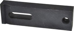 Gibraltar - 3/8" Stud, Medium Carbon Steel, Strap Clamp - 1" Travel, 4" OAL x 1-1/4" Wide x 5/8" High, Black Oxide Finish, Radius Nose - Eagle Tool & Supply