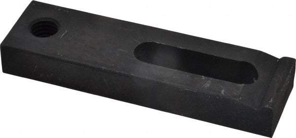 Gibraltar - 1/2" Stud, Medium Carbon Steel, Strap Clamp - 1-1/2" Travel, 4-1/2" OAL x 1-1/4" Wide x 5/8" High, Black Oxide Finish, Radius Nose - Eagle Tool & Supply