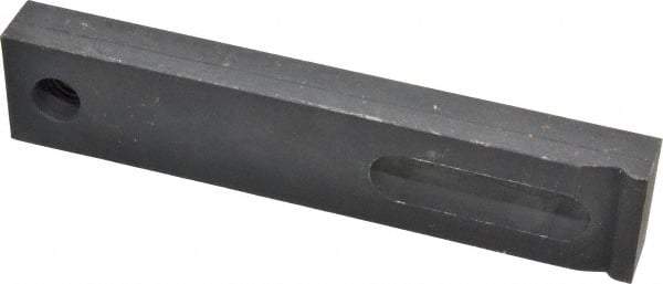 Gibraltar - 1/2" Stud, Medium Carbon Steel, Strap Clamp - 1-1/2" Travel, 6" OAL x 1-1/4" Wide x 5/8" High, Black Oxide Finish, Radius Nose - Eagle Tool & Supply