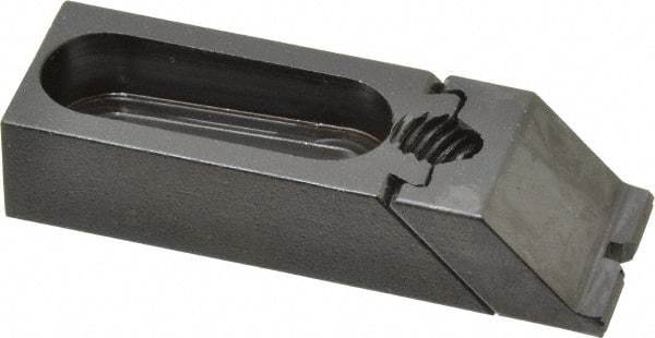 Gibraltar - 2-7/8" OAL x 1" Overall Width, Low Grip Nose, Steel Manual Edge Clamp - Black Oxide Coating, 5/8" High, 5/16" Socket Cap Screw Slot, 1-1/4" Travel - Eagle Tool & Supply