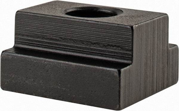 Gibraltar - 1/2-13 Blind Tapped T Slot Nut - 5/8" Slot Width, 1 x 11/32" Base Width x Height, 1-1/8 x 5/8" OAL x Height - Eagle Tool & Supply