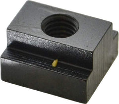 Gibraltar - 1/2-13 Tapped Through T Slot Nut - 11/16" Slot Width, 1-1/8 x 7/16" Base Width x Height, 1-1/4 x 3/4" OAL x Height - Eagle Tool & Supply