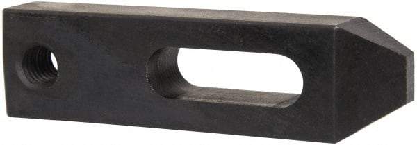 Gibraltar - 17/32" Stud, Carbon Steel, Strap Clamp - 1-1/4" Travel, 4-1/2" OAL x 1-1/4" Wide x 3/4" High, Black Oxide Finish, Tapered Nose - Eagle Tool & Supply