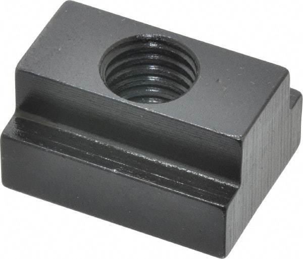 Gibraltar - M12x1.75 Tapped Through T Slot Nut - 9/16" Slot Width, 22 x 9mm Base Width x Height, 29 x 16mm OAL x Height - Eagle Tool & Supply