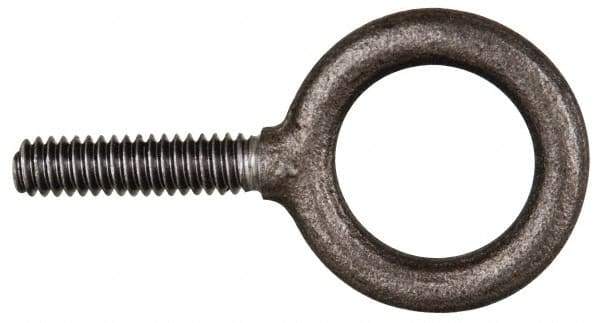 Gibraltar - 28,000 Lb Capacity, Steel, 1-3/4 - 5 Thread, Fixed Lifting Eye Bolt - Fully Threaded, 3-3/4" Shank, 3-3/4" Thread Length, Shoulder - Eagle Tool & Supply