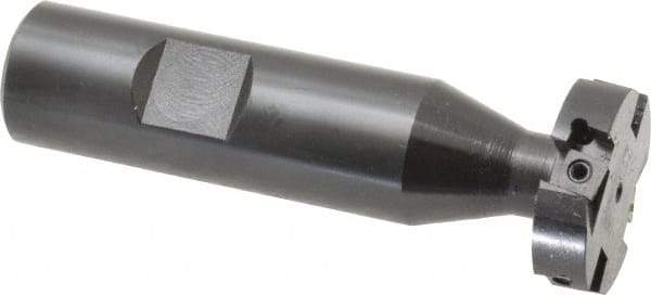 Cutting Tool Technologies - 5/16 Inch Cutting Width, 1.14 Inch Cutting Diameter, 4 Cutter Inserts, 3/4 Inch Shank Diameter, 1215 Insert Style, Indexable Keyseat Cutter - Inch Long Shank - Eagle Tool & Supply