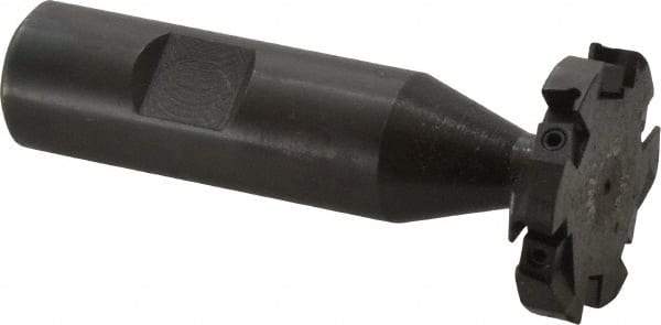Cutting Tool Technologies - 1/4 Inch Cutting Width, 1.39 Inch Cutting Diameter, 6 Cutter Inserts, 3/4 Inch Shank Diameter, 1215 Insert Style, Indexable Keyseat Cutter - Inch Long Shank - Eagle Tool & Supply