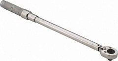 Proto - 1/2" Drive Micrometer Type Ratchet Head Torque Wrench - 40 N/m to 200 N/m Torque, 21-1/2" OAL, Ratchet Head - Eagle Tool & Supply