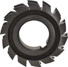 Made in USA - 3/32" Radius, 3/16" Circle Diam, 2-1/4" Diam x 0.385" Wide Cut, High Speed Steel Concave Radius Cutter - 2-1/4" OAL, Arbor Connection, Uncoated, Form Relieved, 10 Teeth - Eagle Tool & Supply