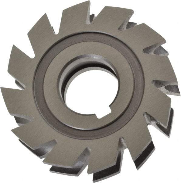 Made in USA - 1/4" Radius, 1/2" Circle Diam, 3" Diam x 0.822" Wide Cut, High Speed Steel Concave Radius Cutter - 3" OAL, Arbor Connection, Uncoated, Form Relieved, 10 Teeth - Eagle Tool & Supply