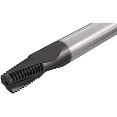 Iscar - 1 - 11-1/2 NPT, 3/4" Cutting Diam, 4 Flute, Solid Carbide Helical Flute Thread Mill - Internal/External Thread, 1.17" LOC, 4" OAL, 3/4" Shank Diam - Eagle Tool & Supply
