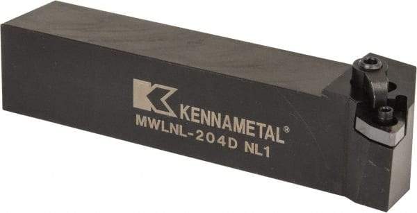 Kennametal - MWLN, Left Hand Cut, 5° Lead Angle, 1-1/4" Shank Height x 1-1/4" Shank Width, Negative Rake Indexable Turning Toolholder - 6" OAL, WN..43. Insert Compatibility, Series Kenloc - Eagle Tool & Supply