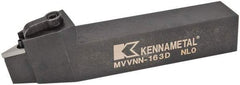Kennametal - MVVN, Neutral Cut, 0° Lead Angle, 1" Shank Height x 1" Shank Width, Negative Rake Indexable Turning Toolholder - 6" OAL, VN..33. Insert Compatibility, Series Kenloc - Eagle Tool & Supply