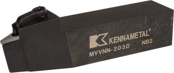 Kennametal - MVVN, Neutral Cut, 0° Lead Angle, 1-1/4" Shank Height x 1-1/4" Shank Width, Negative Rake Indexable Turning Toolholder - 6" OAL, VN..33. Insert Compatibility, Series Kenloc - Eagle Tool & Supply