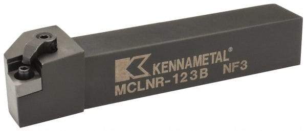 Kennametal - MCLN, Right Hand Cut, 5° Lead Angle, 3/4" Shank Height x 3/4" Shank Width, Negative Rake Indexable Turning Toolholder - 4-1/2" OAL, CN..32. Insert Compatibility, Series Kenloc - Eagle Tool & Supply