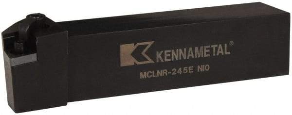 Kennametal - MCLN, Right Hand Cut, 5° Lead Angle, 1-1/2" Shank Height x 1-1/2" Shank Width, Negative Rake Indexable Turning Toolholder - 7" OAL, CN..54. Insert Compatibility, Series Kenloc - Eagle Tool & Supply